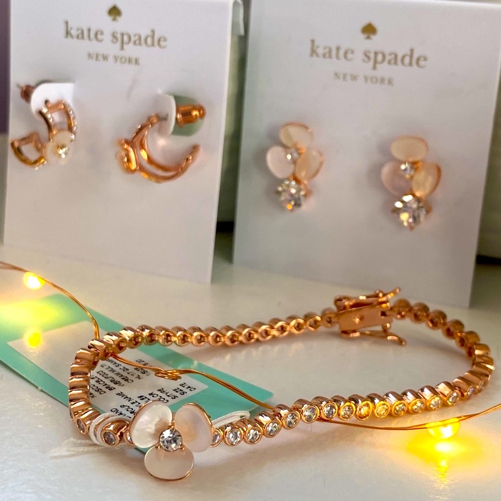 KATE SPADE Disco Pansy Necklace, Bracelet & Studs
